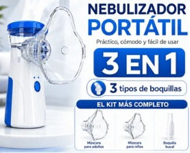 nebulizador portatil pro 3 en 1 para ninos y adultos facil de usar y llevar a cualquier lugar